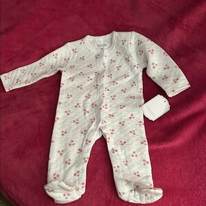 Carter's Pink Floral Footed One Piece